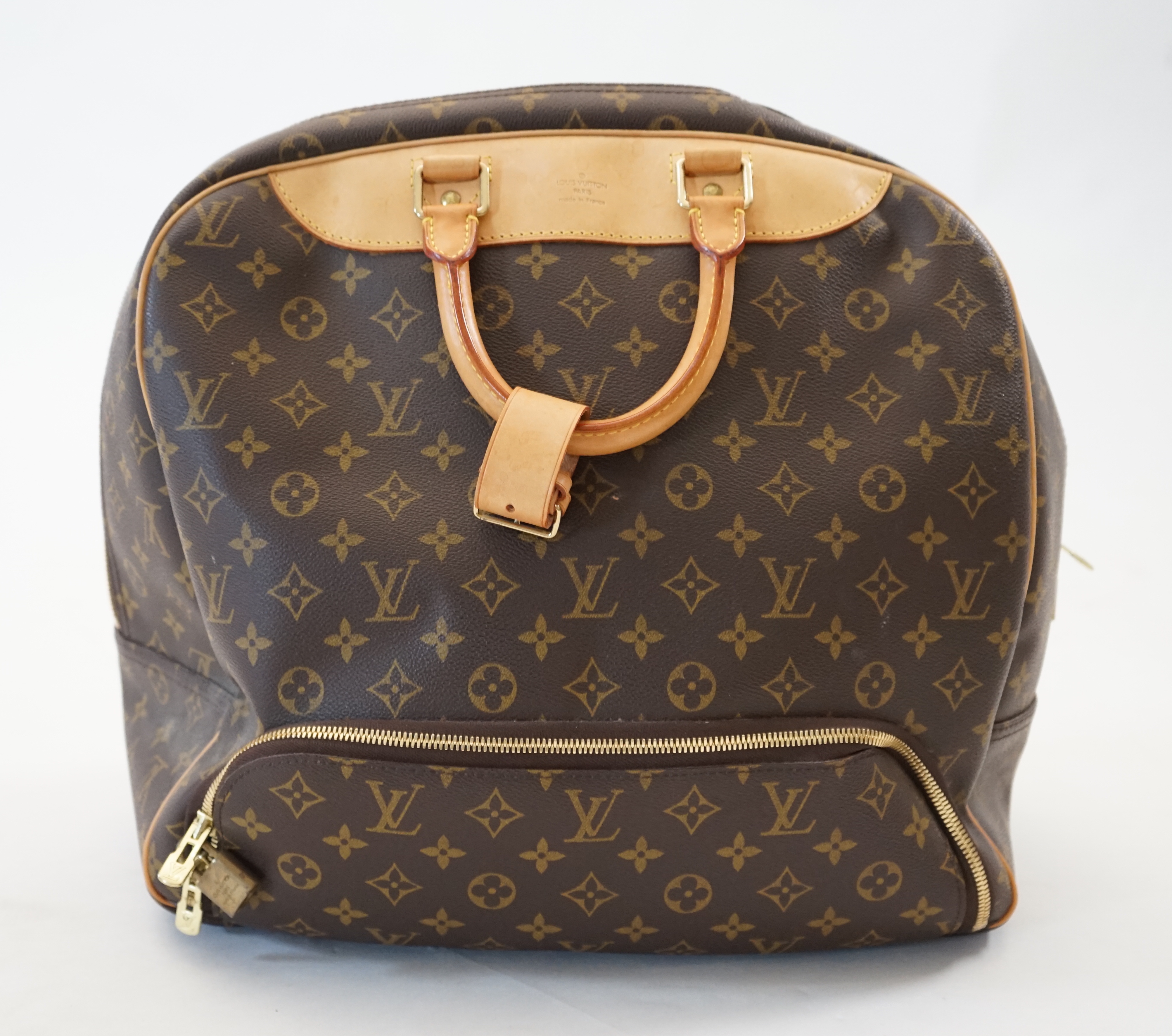 A Louis Vuitton Evasion travel bag width 38cm, depth 23cm, length 33cm, hand drop 12cm